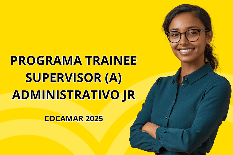 Banner do programa de estágio