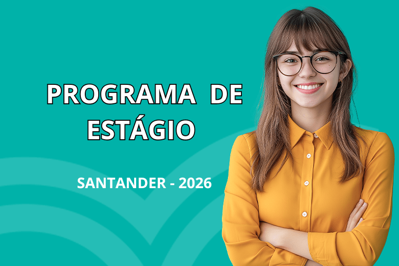 Banner do programa de estágio