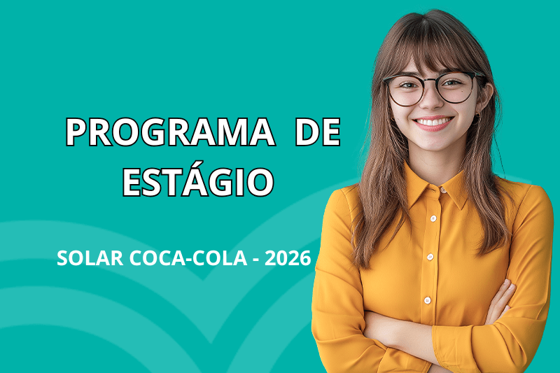 Banner do programa de estágio
