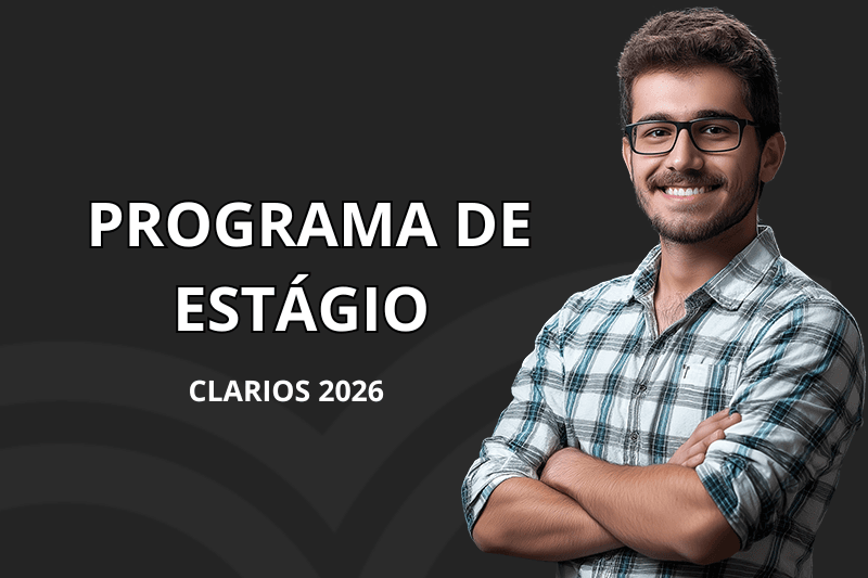 Banner do programa de estágio