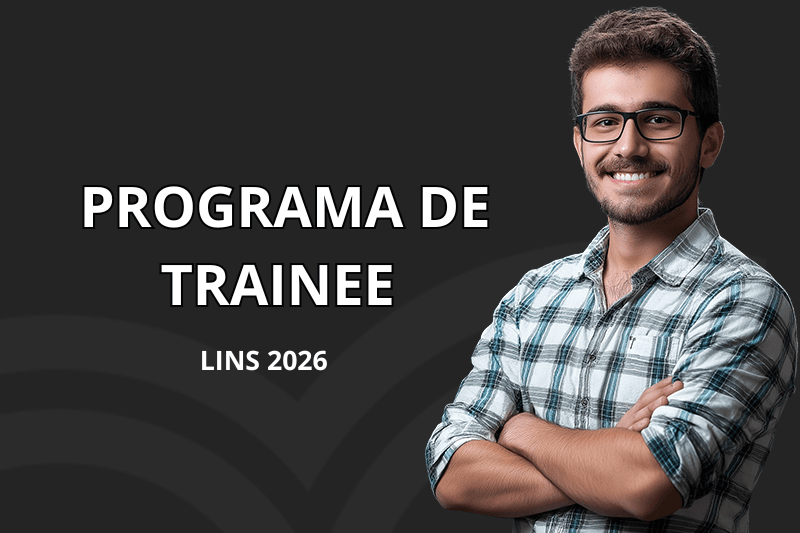 Banner do programa de estágio