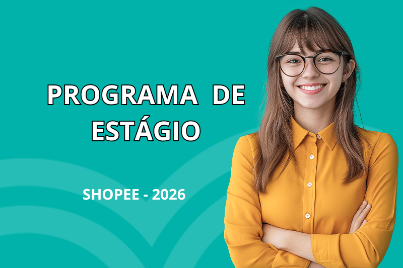 Banner do programa de estágio