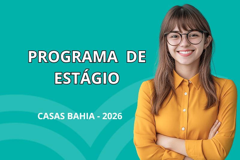 Banner do programa de estágio