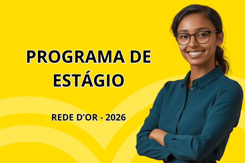 Banner do programa de estágio