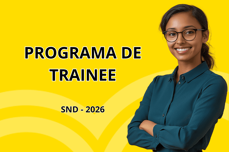 Banner do programa de estágio